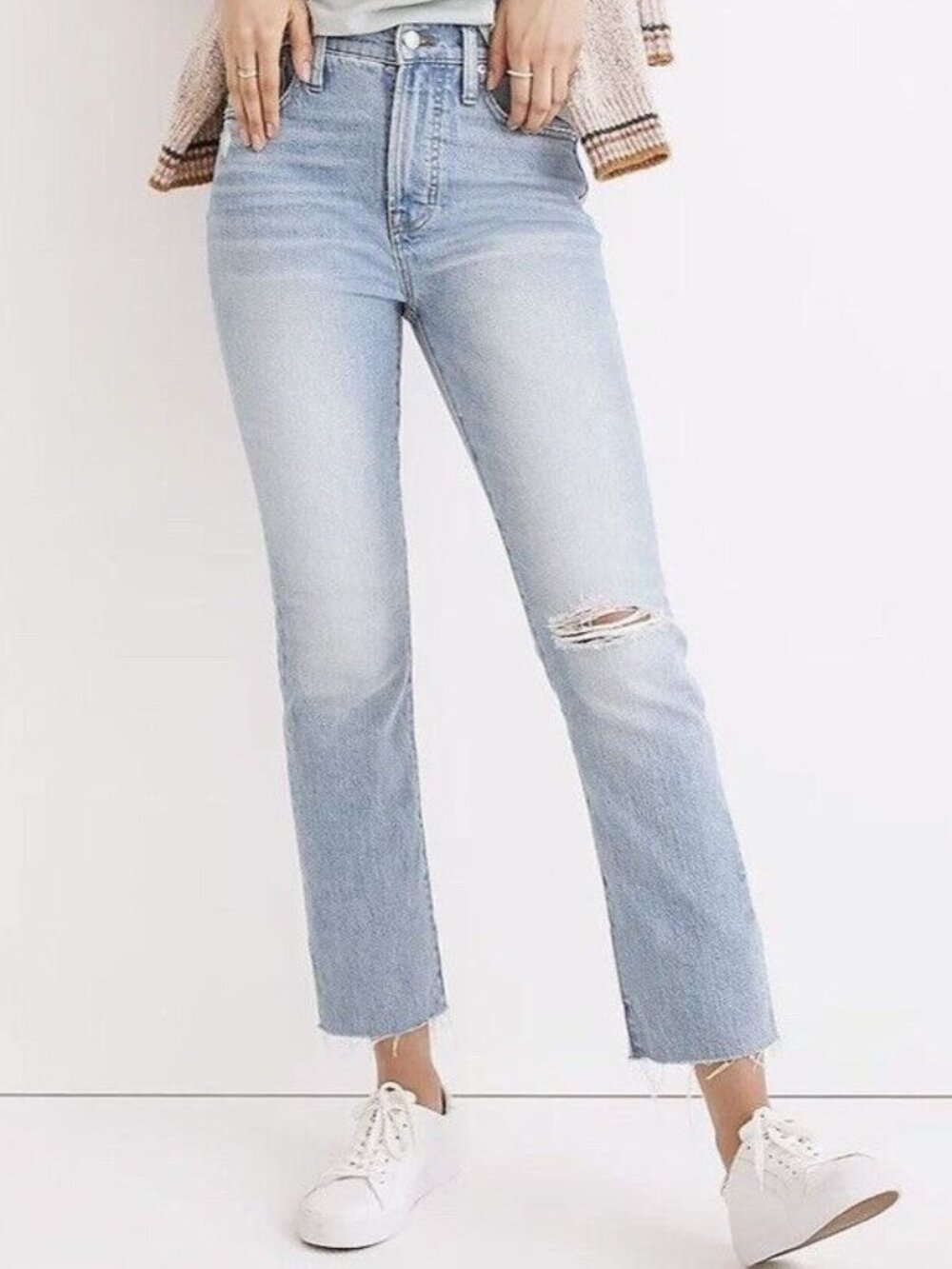 Madewell The Perfect Vintage Jeans Women's 29 Coney Wash ND500 Distressed